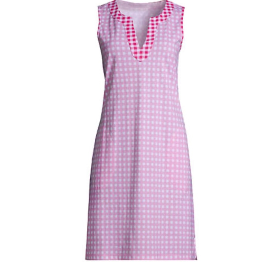 Draper James x Land's End Women's Plus Size Cotton Jersey Sleeveless Swim Cover